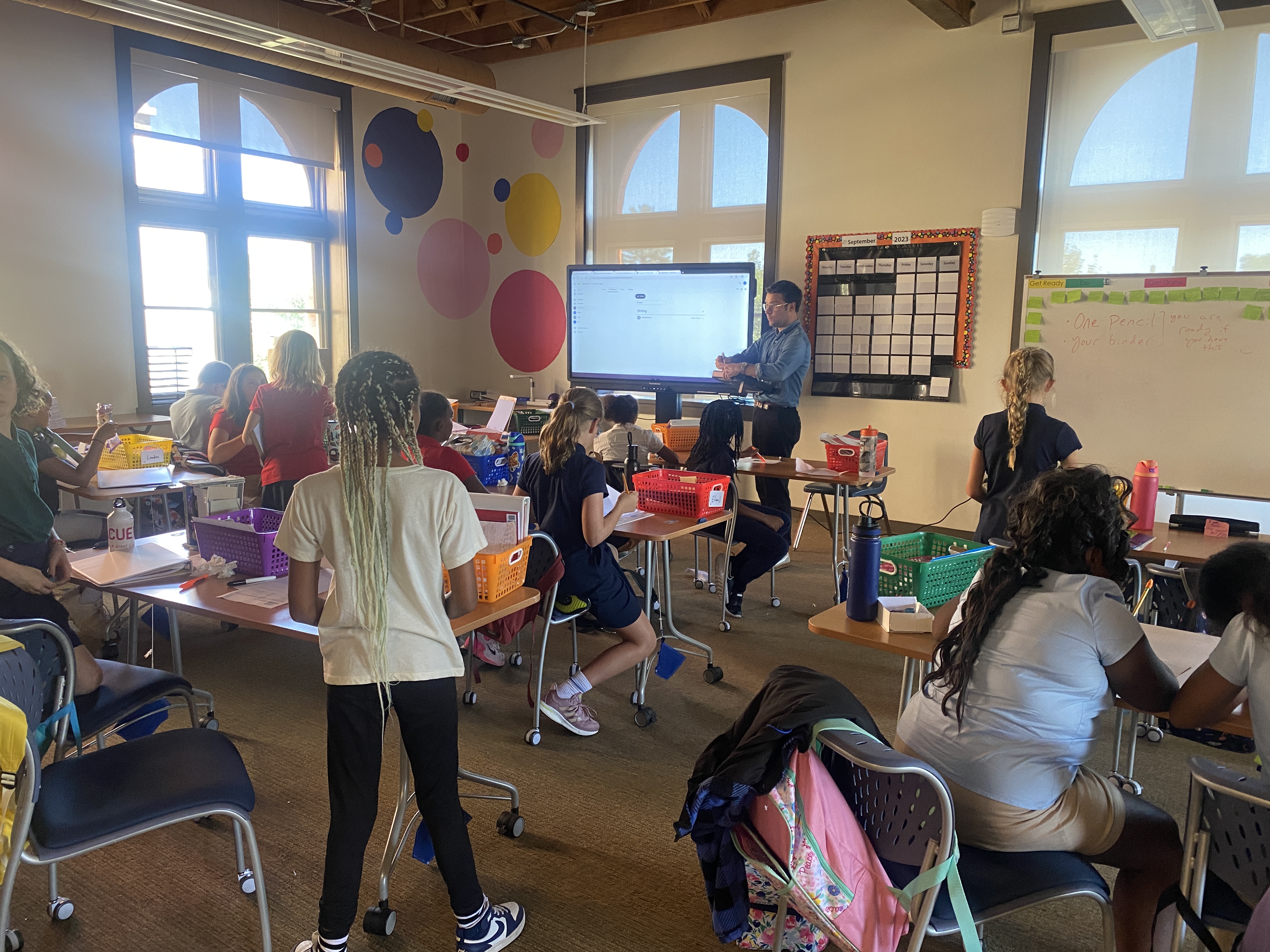 5th graders busy learning at St. Elizabeth's School