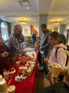 Student council serves hot chocolate after school